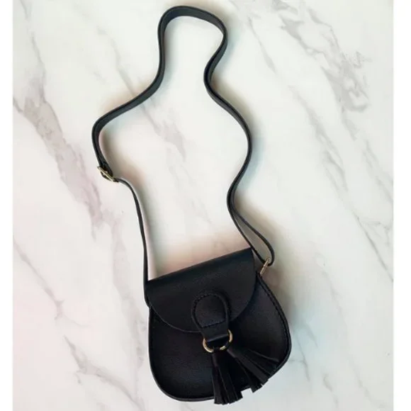 Toddler Black Faux Leather Purse - Black - Picture 1 of 1